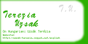 terezia uzsak business card